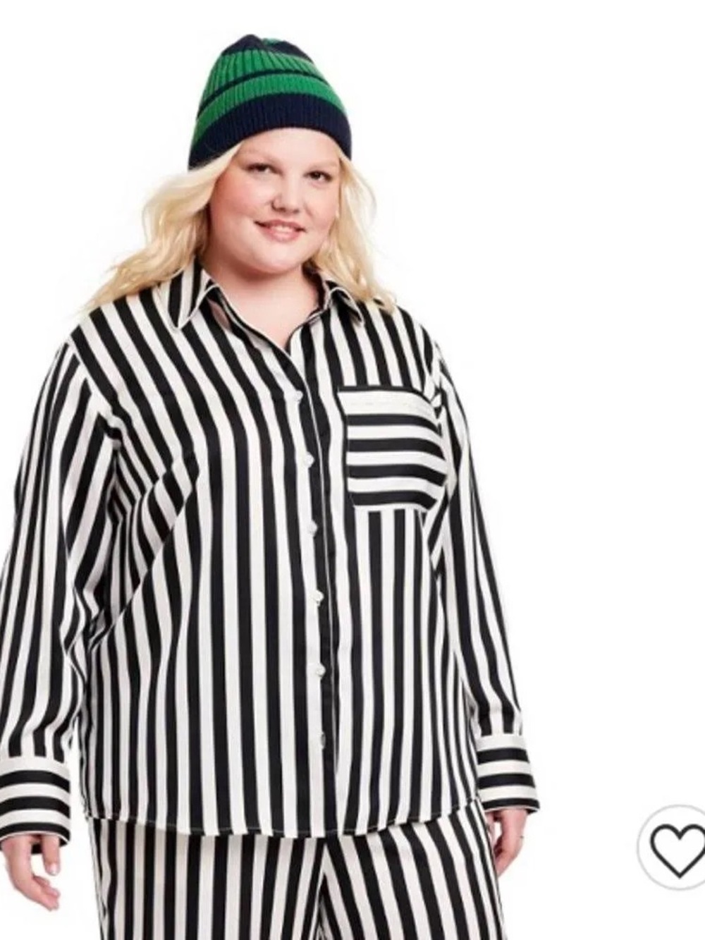 Target x La Ligne | Black and White Satin Button Down | 2X